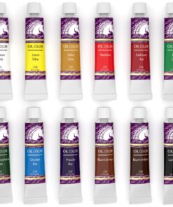 MyArtscape Oil Paint Set - 21ml x 12 Tubes - Artist Quality - Lightfast - Heavy Body - Highly Pigmented Oil-based Colors - Excellent Coverage - Professional Painting Supplies 4.8 Fl Oz (Pack of 12) 15 918fQa420PL