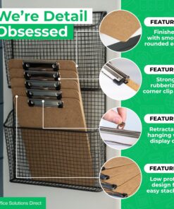 Letter Size Clipboards with Low Profile Clip (Set of 10) - Wood Clipboards Bulk 10 Pack, Heavy Duty Clipboard, Back to School Teacher Classroom Supplies, School Supplies for College Students 26 918n7UtNftL