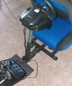 OpenWheeler GEN3 Racing Wheel Stand Cockpit Blue on Black | Fits All Logitech G923 | G29 | G920 | Thrustmaster | Fanatec Wheels | Compatible with Xbox One, PS4, PC Platforms 53 918pnaw1yML