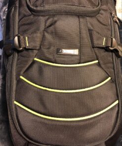 Evecase Large DSLR Camera/Laptop Travel Backpack Bag w/Rain Cover for Mirrorless, 4/3 Micro Four Third, Compact, Interchangeable Lens Digital Camera 18*12*8 inch Black 58 919 ZHRhdL