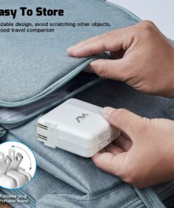 USB C Charger 40W, AMLINK 4 Port USB Wall Charger, QC 3.0 Fast Charging Block, USB Charger with Foldable Plug Power Adapter for iPhone 15/14/13/12/Plus/Pro/Pro Max, Galaxy, Note, Pixel White 29 91900k4jFL