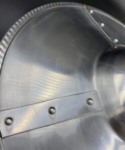 Alternative view of AnNafi® Viking Shield Knight Battle Ready | Knights Adult Buckler Shields | Real Medieval Armor Combat Death Iron Archer Shields | LARP Re-Enactment Mount Riveting 14 Gaug Steel with Wooden Handle