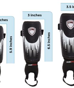 Soccer Shin Guards -Youth Sizes - by DashSport - Best Kids Soccer Equipment with Ankle Sleeves - Great for Boys and Girls White Medium 4'7 - 5'3 8 9193019jjWL