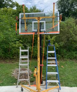 Silverback 54" and 60" In-Ground Basketball Systems with Adjustable-Height Tempered Glass Backboard and Pro-Style Breakaway Rim SB60 Basketball System 45 9196suFIOFL