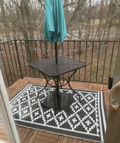 Yaheetech 27PCS Interlocking Patio Deck Tiles 12 x 12in Wood Floor Tiles Outdoor Flooring for Patio Garden Deck Poolside Brown Brown-straight 52 9198docDUaL