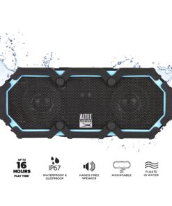 Altec Lansing LifeJacket 2 - Waterproof Bluetooth Speaker, Floating Portable Speaker for Travel & Outdoor Use, Deep Bass & Loud Sound, 30 Hour Playtime, 2.80 x 7.50 x 3.11 Inches Blue 16 919BvNNhzzL 1