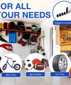 12V Air Compressor, PI Store Tire Inflator, Portable Tire Pump, Digital Air Pump With Pressure Gauge, Auto-Shut Off, LED Light For Car Tires, Bicycle, Camping Equipment, and Inflatables Pumping Use 37 919DgZsN8DL