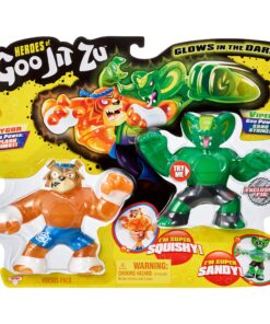 Alternative view of Heroes of Goo Jit Zu 2 Pack of Glow in The Dark Action Figures, Tygor Vs Viper 2 piece set Glow In The Dark Tygor Vs Viper