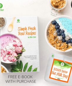 Pro Quality Nut Milk Bag - Big 12"X12" Commercial Grade - Reusable Almond Milk Bag & All Purpose Strainer – Fine Mesh Nylon Cheesecloth & Cold Brew Coffee Filter - Free Recipes & Videos 1 29 919ItzvaShL