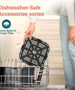 COSORI Air Fryer Pro LE 5-Qt Airfryer, Quick and Easy, UP to 450℉, Quiet, 85% Oil less, 130+ Recipes, 9 Customizable Functions, Mini Pizza Oven, Compact, Dishwasher Safe Gray 5 QT 26 919JcgFHtcL 1