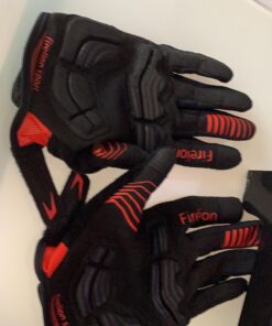 FIRELION Bike Gloves for Men/Women Cycling,Cycling Gloves for Outdoor MTB DH Road Racing,Full Finger Half Finger Padded Bicycle Protective Gloves,Non-Slip Shock-Absorbing Touchscreen Riding Gloves Medium Full Red 19 919OktTOxwL