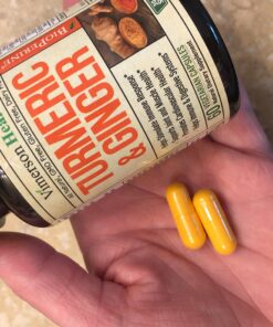 Tumeric and Ginger with Black Pepper - Natural Turmeric Curcumin Joint Support Supplement with Bioperine & 95% Curcuminoids. High Absorption Curcumin Supplements. Digestive & Immune Support. 60 Caps 33 919SnosMX2L