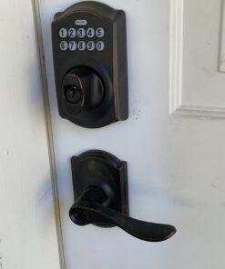 Schlage BE365 V CAM 716 Camelot Keypad Deadbolt, Electronic Keyless Entry Lock, Aged Bronze 36 919TYgSJsvL