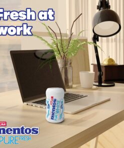 Alternative view of Mentos Pure White Sugar-Free Chewing Gum With Xylitol, Sweet Mint, 50Piece Bottle White Sweet Mint 50 Count (Pack of 1)