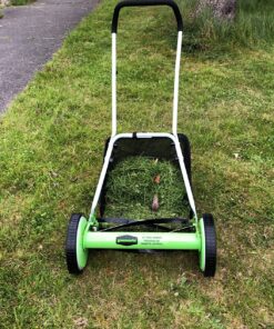 Greenworks 16-Inch Reel Lawn Mower with Grass Catcher 25052,Black/Green, 47"D x 22"W x 29.75"H 16" Reel Mower 51 919ZWYq ttL