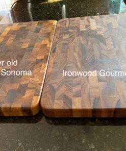 Ironwood Gourmet Large End Grain Prep Station Acacia Wood Cutting Board, 14 x 20-Inch, Brown 14" x 20" 48 919cGKIXDaL
