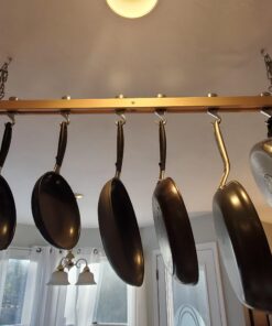 Cooks Standard NC-00269 Standard, Single Bar, 36-Inch Ceiling Mounted Wooden Pot Rack, Brown 34 919faFfFAlL