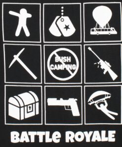 Battle Royale Boys' Gaming T-Shirt Size 10 Black 4 919mQr FjL