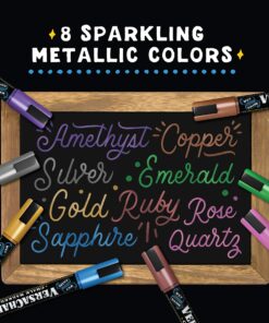 Metallic Chalk Markers For Chalkboard Liquid Chalk Pen 8 Pack 5mm Bold Tip Neon Chalk - Erasable and Washable Bold 5mm Metallic 11 919tbXZ0ZEL