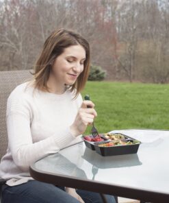 Ez Prepa 25 Pack 32oz 3 Compartment Meal Prep Containers with Lids -Food Storage Containers Plastic, Bento Box, Lunch Containers, Microwavable, Freezer and Dishwasher Safe, Food Containers 26 919tkjiUcsL