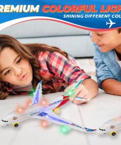 Alternative view of Kidsthrill Kids Airplane Toy, Bump & Go Technology, Toy Airplane With Flashing Colorful Lights Music & Airplane Sounds, Toddler Toys For Boys & Girls Gifts age 3 4 5 6 7 8 9 10 11 12 years old A380