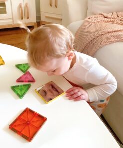 Alternative view of MAGNA-TILES Stardust 15-Piece Magnetic Construction Set, The ORIGINAL Magnetic Building Brand, 3-99 Years with 4 Mirrored Squares Stardust Set