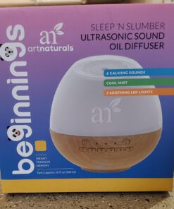 artnaturals Essential Oil Diffuser & Baby White Noise Sound Machine w/Night Light - 6 Natural Relaxing & Soothing Sounds - Sleep Therapy for Babies, Kids & Adults - Aromatherapy Humidifier for Bedroom 30 919z55LmMDL 3