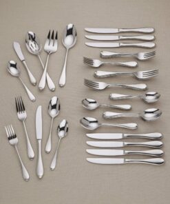 Gorham Studio 45-Piece Flatware Set, 6.30 LB, Metallic 15 91A4TFRITgL