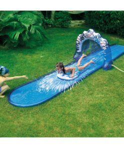 Jilong Outdoor Inflatable 16 Foot Slip and Slide Icebreaker Water Slide with Racing Raft and Water Sprayer for Ages 4 and Up, Blue 16 91A4iFa2sAL