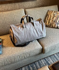 Convertible Garment Bag with Shoulder Strap, Modoker Carry on Garment Duffel Bag for Men Women - 2 in 1 Hanging Suitcase Suit Travel Bags (Grey) Ash Grey 52 91A64IU4TBL
