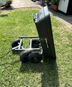Gorilla Carts Poly Garden Dump Cart with Easy to Assemble Steel Frame, Camping Beach Wagon w/Quick Release System, 600 Pound Capacity, & 10 Inch Tires 54 91A6Vr5ktPL 2