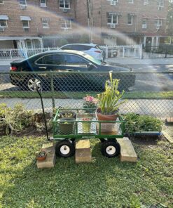 Gorilla Carts GOR400-COM Steel Garden Cart, Steel Mesh Removable Sides, 3 cu ft, 400 lb Capacity, Green 52 91AA6prUXRL