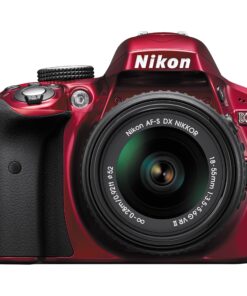 Alternative view of Nikon D3300 24.2 MP CMOS Digital SLR with Auto Focus-S DX NIKKOR 18-55mm f/3.5-5.6G VR II Zoom Lens (Red)