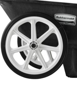 Rubbermaid Commercial Big Wheel Cart, 200 Pound Capacity, Black, FG565461BLA Unassembled 12 91AM1tVwPLL