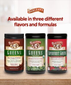 Barlean's Chocolate Greens Powder, Daily Fruits & Veggies Superfood Supplement, Green Antioxidant Blend & Fiber Super Power Smoothie Mix, 9.52 oz Chocolate Silk - 9.52 oz 16 91AWmbuMPxL