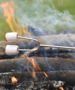 Marshmallow Roasting Sticks kit-Telescoping Stainless Steel Cookware Set Forks for Smores & Best Camping Accessories for Kids Over Campfire & Hot Dog Fire Pit Cooking 34 91Amyoz7a9L