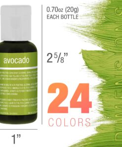 Alternative view of 24 Color Food Coloring Liqua-Gel Decorating Kit Primary and Secondary Set B Colors – U.S. Art Supply Food Grade, 0.75 fl. oz. (20ml) Bottles, Non-Toxic Popular Colors