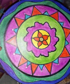 Foraineam 3 Pack 8 Inches Hand Drum Goatskin Drumhead Wood Frame Drum with Beater 17 91Aoh4yIVXL