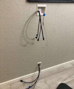 PowerBridge Two-CK Dual Outlet TV Cord Hider for Wall Mounted TV’s - Recessed in-Wall Cable Hider System for Power & Low Voltage - Matches Existing Outlets - Hide Wires with This Easy DIY Install Kit Dual Power 89 91AqMrDZhlL