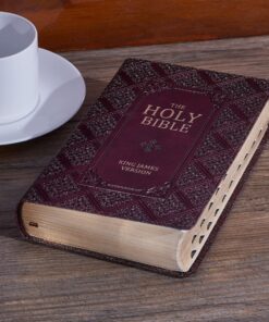KJV Holy Bible, Giant Print Standard Size Faux Leather Red Letter Edition - Thumb Index & Ribbon Marker, King James Version, Dark Brown 52 91ArC83BwAL