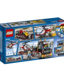 LEGO City Heavy Cargo Transport 60183 Toy Truck Building Kit with Trailer, Toy Helicopter and Construction Minifigures for Creative Play (310 Pieces) (Discontinued by Manufacturer) 27 91AuMpPcwL