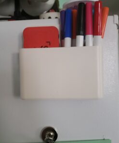 Tofun White Magnetic Marker Holder for Whiteboards,Magnetic Dry Eraser Organizer Mount,Fits 8 Dry-Erase Markers.Bonus 1 pcs Magnetic Whiteboard Eraser 23 91B2JgaxtkL