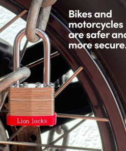 Lion Locks 12 Keyed-Alike Padlocks w/ 2” Long Shackle, 24 Keys, Hardened Steel Case, Pick Resistant Brass Pin Cylinder (12-Pack) for Hasp Latch, Shed, Fence, Gate Chain, Cable, Locker Lock, Gym Door 12PACK Long Shackle 18 91B2gzYC3aL