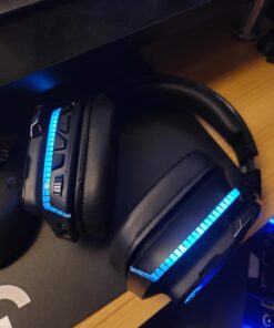 Logitech G935 Wireless DTS:X 7.1 Surround Sound LIGHTSYNC RGB PC Gaming Headset - Black/Blue G935 Only 44 91B3uYYfBDL