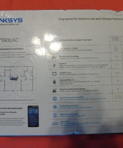 Alternative view of Linksys WRT1900AC Dual-Band+ Wi-Fi Wireless Router with Gigabit & USB 3.0 Ports and eSATA, Smart Wi-Fi Enabled to Control Your Network from Anywhere WRT 1900AC