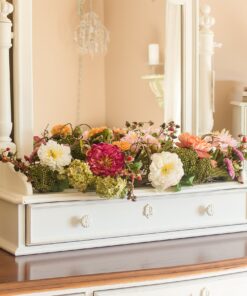 Alternative view of Nearly Natural 4665 Mixed Mini Peony Centerpiece Silk Flower Arrangement,10"D x 34"W x 6.5"H 10"D x 34"W x 6.5"H