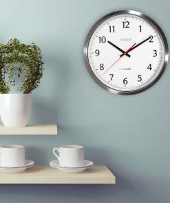 La Crosse Technology 404-1235UA-SS 14 Inch UltrAtomic Analog Stainless Steel Wall Clock 27 91BEowkhAIL
