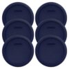 Pyrex Blue 4 Cup Round Plastic Cover - 6-Pack Dark Blue 6 91BErWRYWML