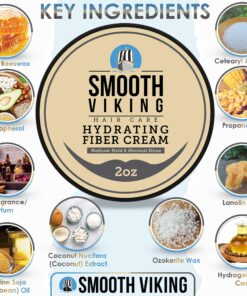 Smooth Viking Hair Styling Cream for Men - Grooming Hair Product - Matte Finish, Medium Hold and Minimal Shine Gel, Hydrating Fiber Cream for Daily Use, 2oz 22 91BLFe3wQBL