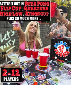 DRINK-A-PALOOZA Board Game: Fun Drinking Games for Couples Game Night | The Drinking Board Game for Parties That Combines Beer Pong + Flip Cup + Kings Cup Card Game and All The Best Drinking Games 27 91BM LrPjL